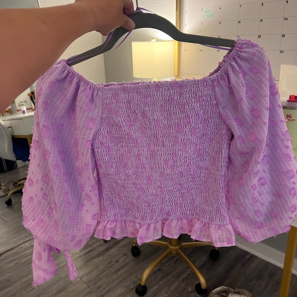 Purple crop top